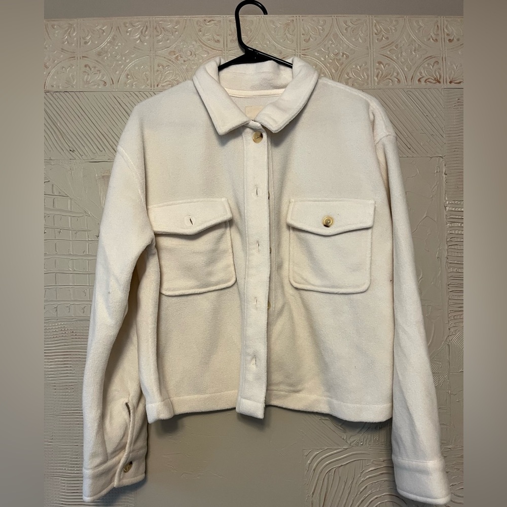 Thread & Supply Cream Button-Front Jacket